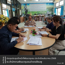 🌺 พช.สีชมพู : ประชุมเจ้าหน้าที่พัฒนาชุมชนอำเภอสีชมพู ประจำเดือนธันวาคม 2568