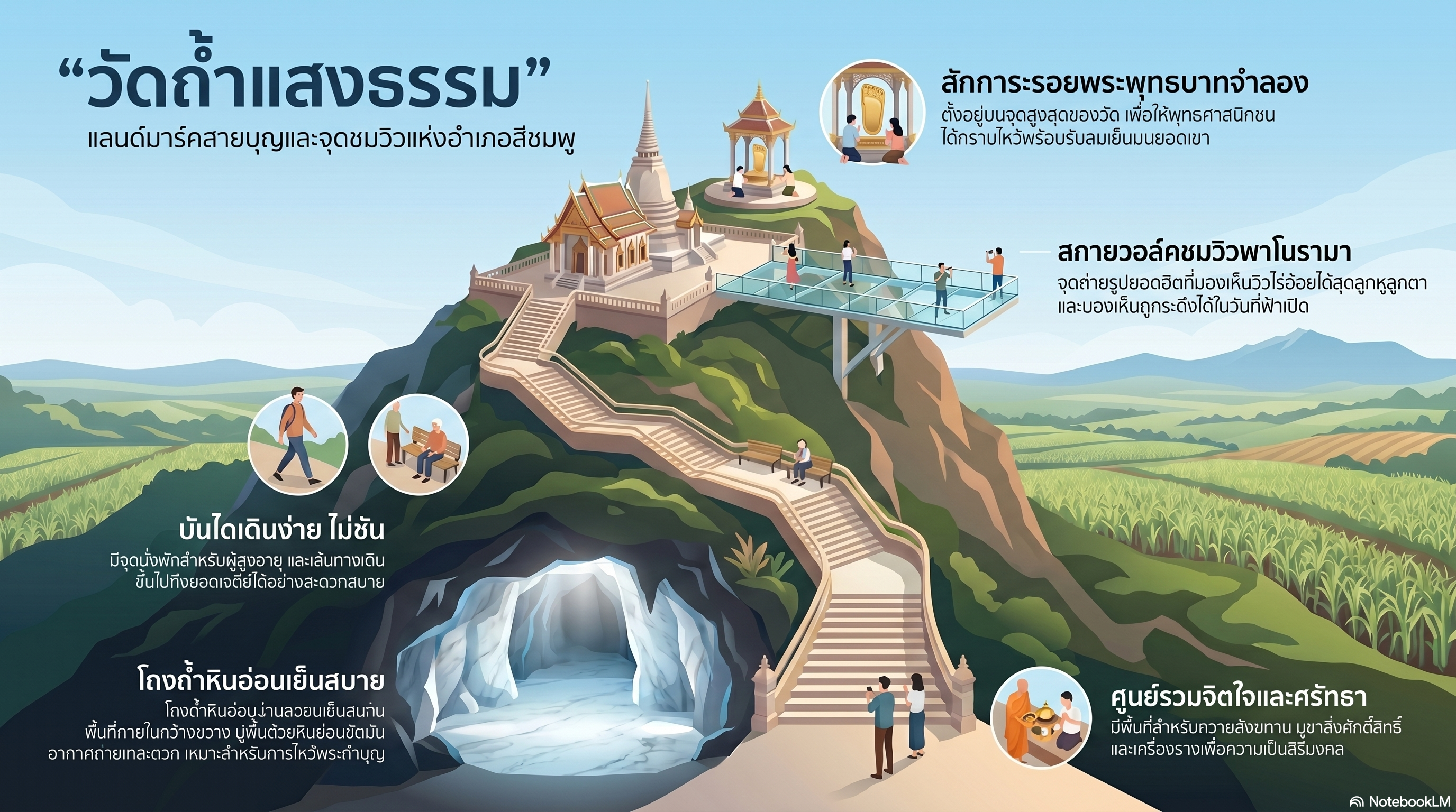 🌺พช.สีชมพู : ชวนเที่ยว "วัดถ้ำแสงธรรม" แลนด์มาร์คสุด Unseen แห่งอำเภอสีชมพู จังหวัดขอนแก่น
